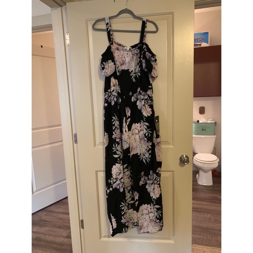 ✨NEW Floral Romper with Long Skirt✨